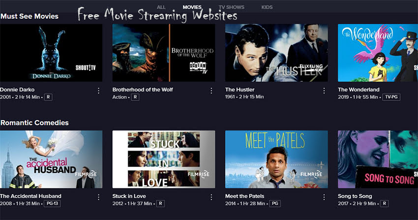 Free Movie Streaming Websites